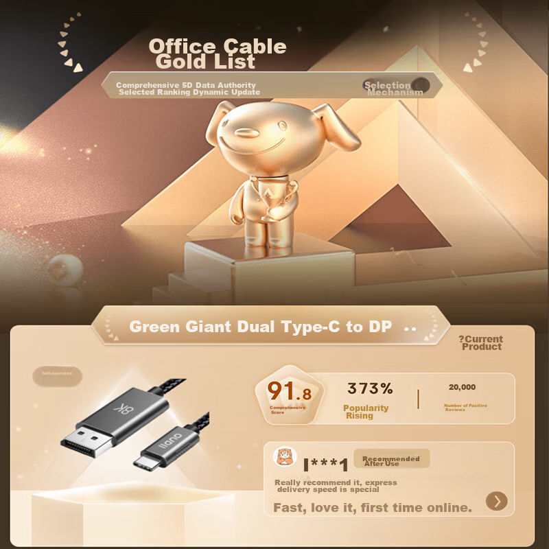 llano Type-C to DP 8K Conversion Cable