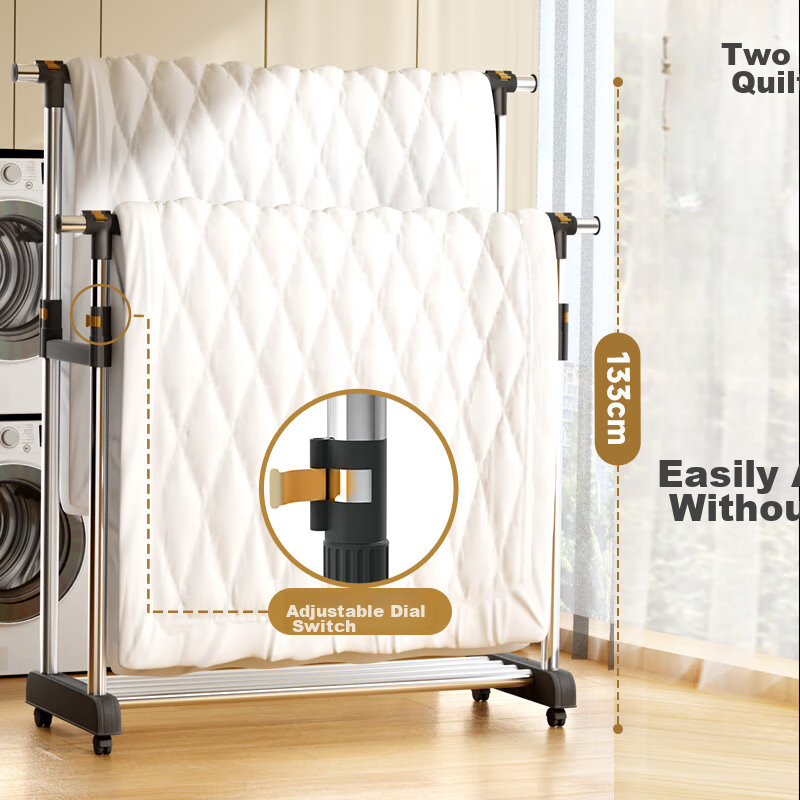 MARYYA Clothes Drying Rack - Stable Floor-Standing Hanger