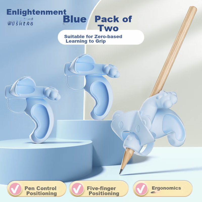 Wusheng Blue Pen Grip Corrector Two-Pack