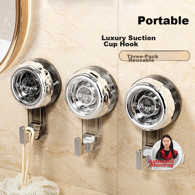 BAHAINIAO Suction Cup Hooks - No Drilling Wall Hooks for Kitchen and Bathroom