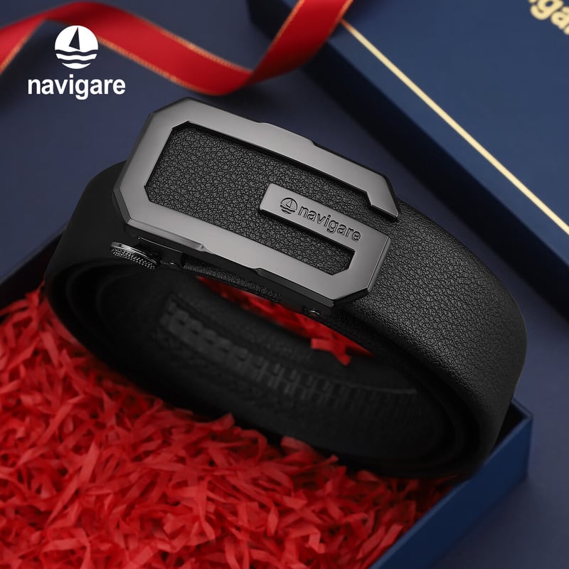Navigare Italian Sailboat Men's Belt with Automatic Buckle
