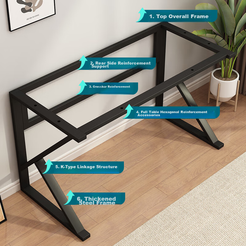 Yameile Simple Desktop Computer Desk for Home Office and Gaming