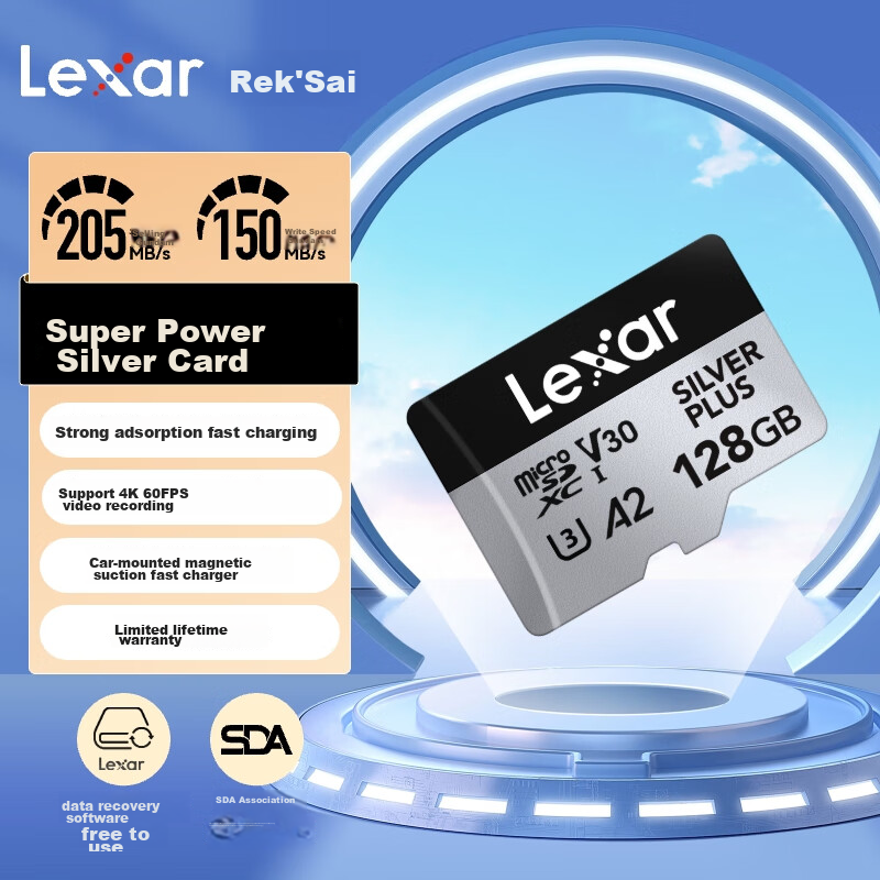 Lexar GOLD 128GB MicroSD U3 V60 High-Speed Card
