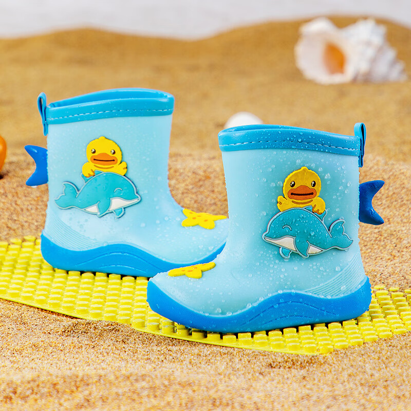 B.Duck Children's Rain Boots 5914 Blue Size 28