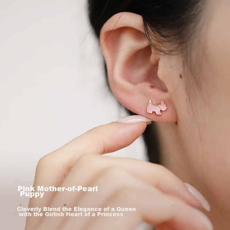 AGATHA Colorful Destiny Silver Stud Earrings for Women
