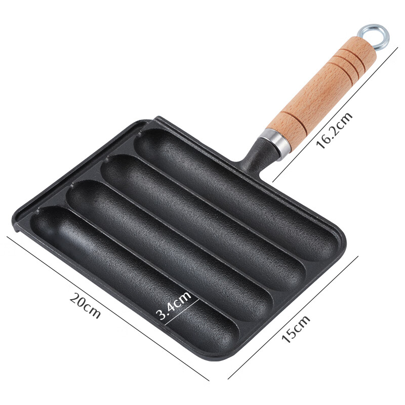 Baijie Cast Iron Sausage Grilling Pan