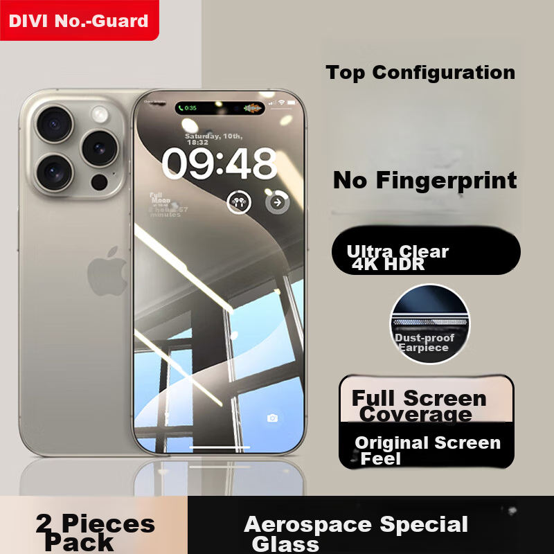 DIVI Ultra HD Tempered Glass Screen Protector for iPhone 17 Pro Max