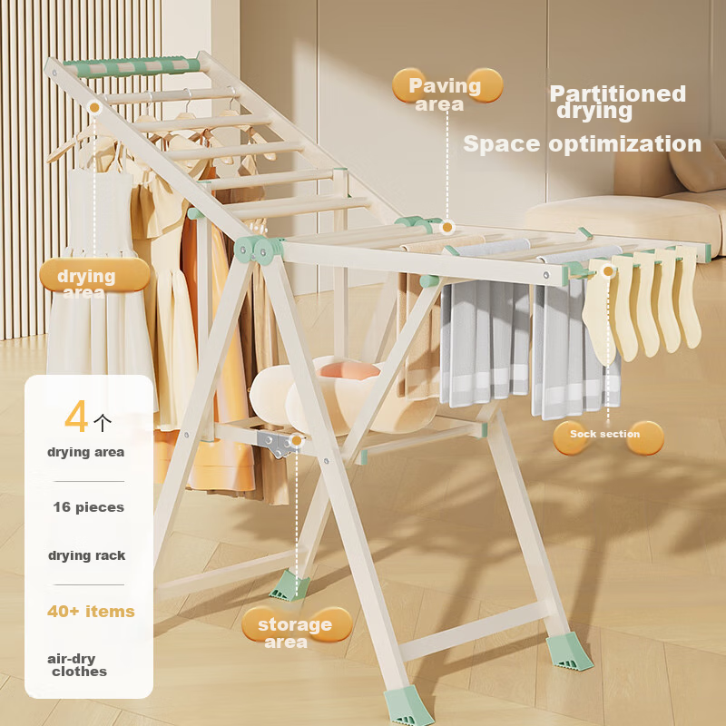 MARYYA Foldable Wing-Shaped Clothes Drying Rack