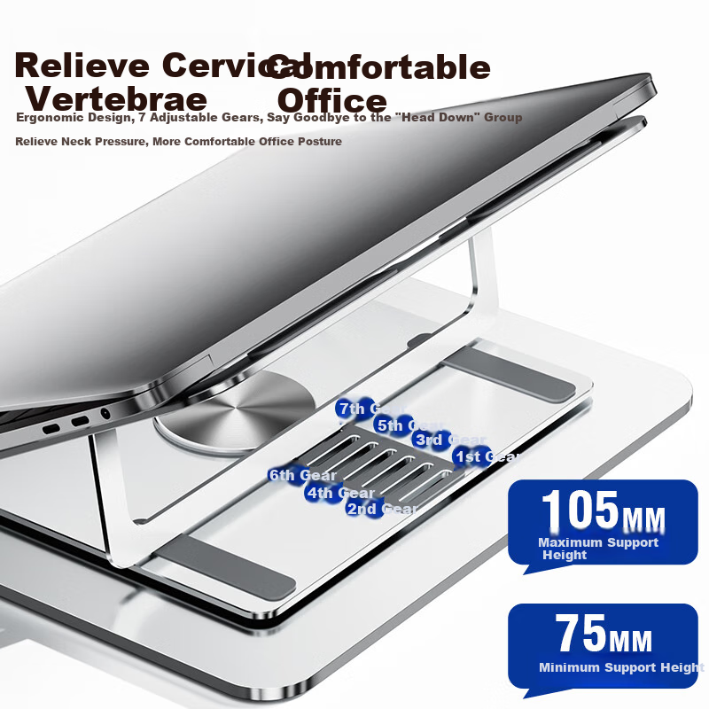 Jichuan Laptop Vertical Stand - Aluminum Alloy Single-Slot