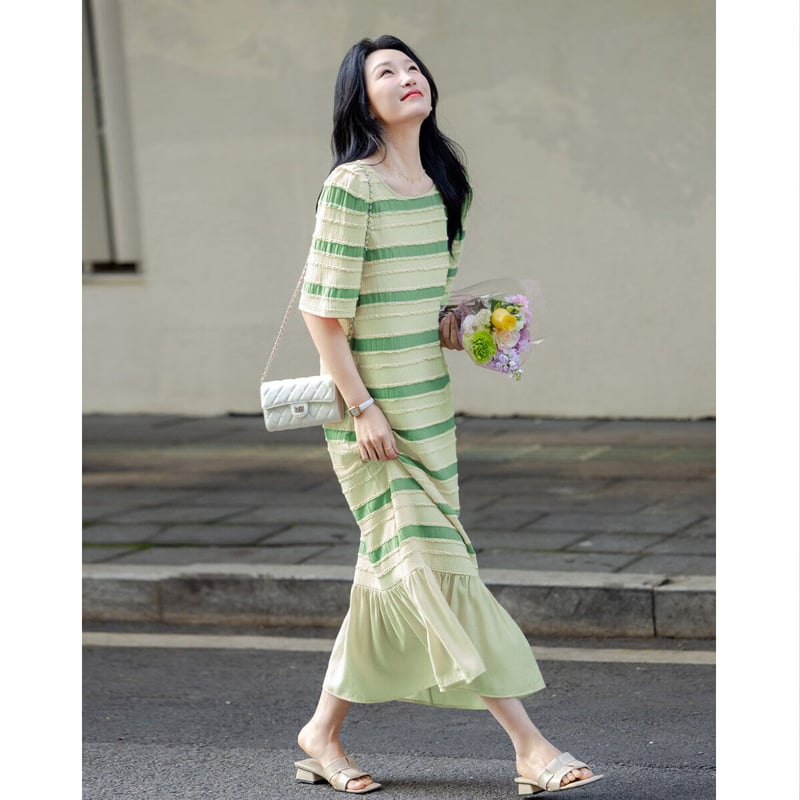 DME Half-Ripe Lovers Striped Casual Knit