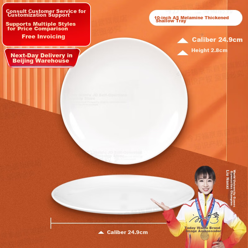 Jinwanfu 10-Inch Melamine Plate for Hotel & Restaurant Use