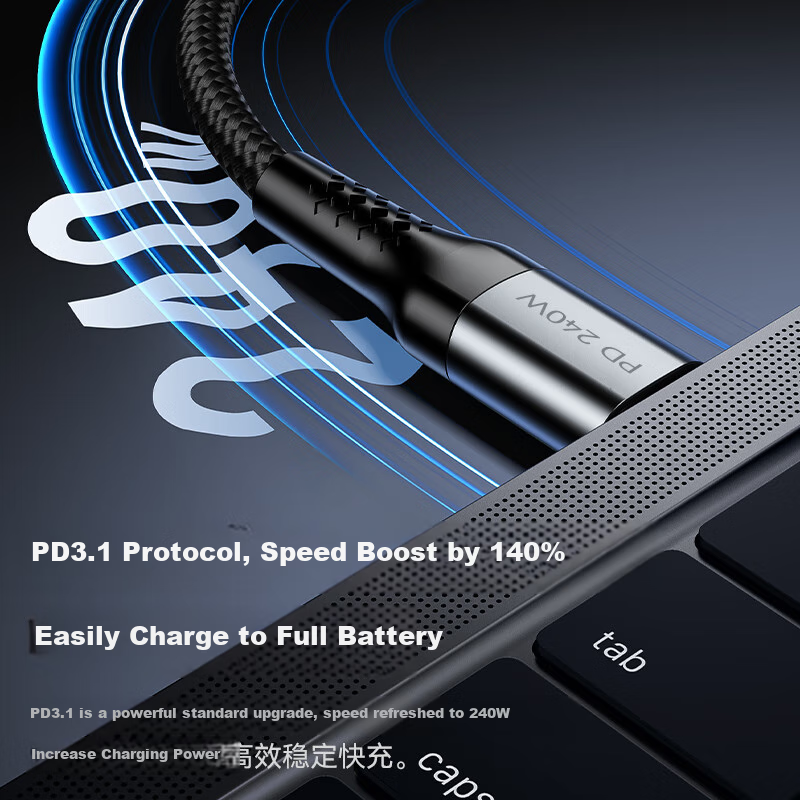 CangHua Dual-Head Type-C Cable 7A Max140W