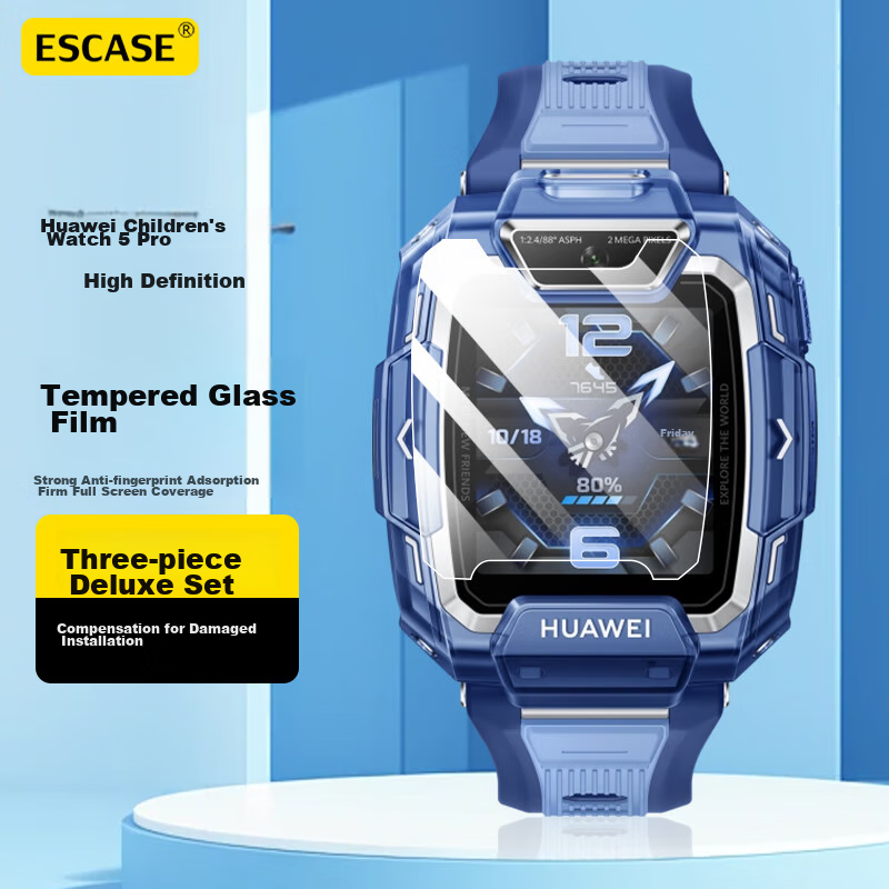 ESCASE Premium Tempered Glass Screen Protector for Huawei Watch 5 Pro Kids