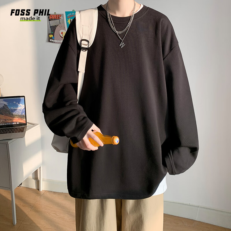 Foss Phil Solid Color T-Shirt for Men and Women