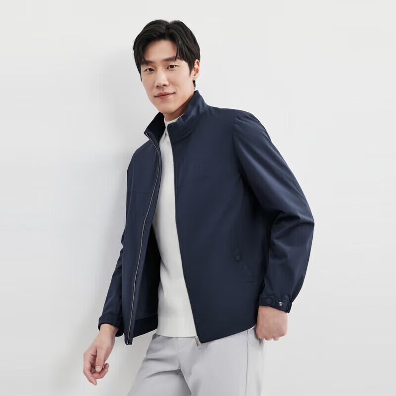 SEPTWOLVES Men's Stand-Up Collar Embroidered Jacket