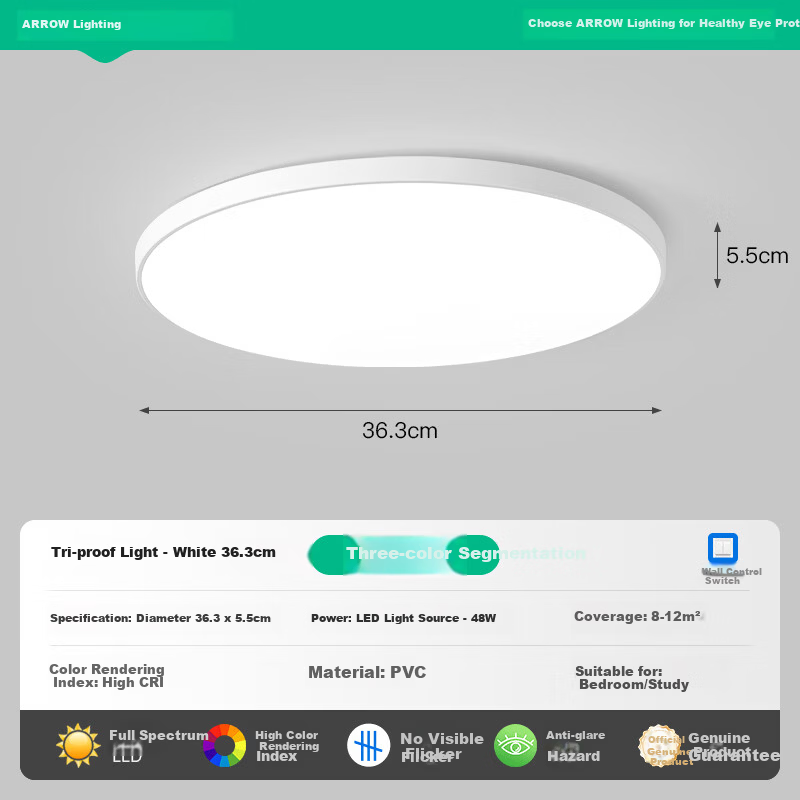 ARROW Three-Proof LED Ceiling Light