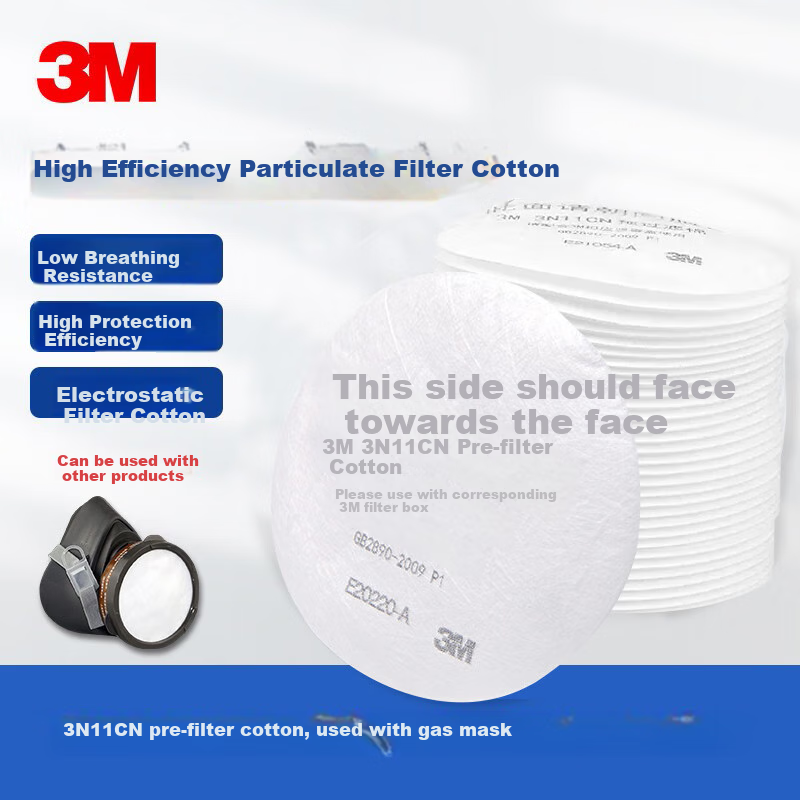 3M 3N11CN P1 Pre-Filter Cotton for Respiratory Protection