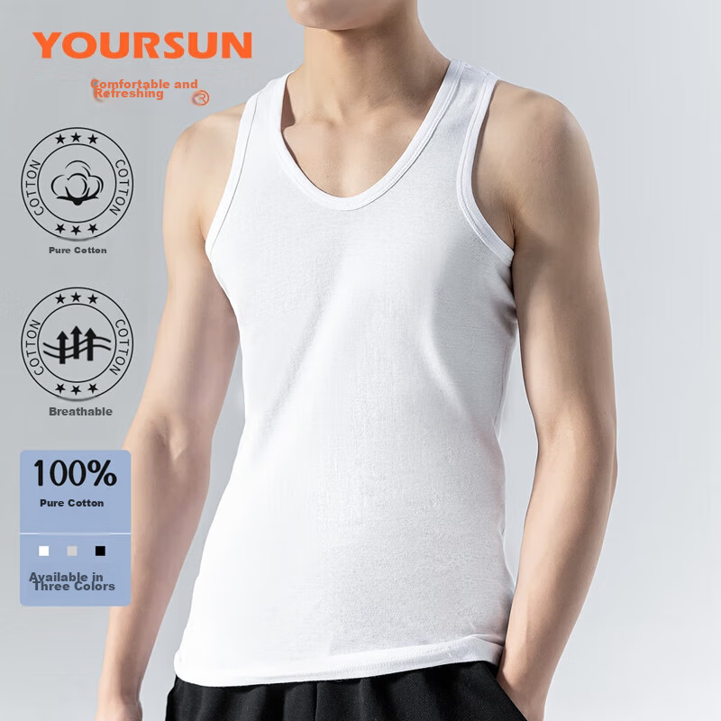 Yiershuang Cotton Tank Top for Men