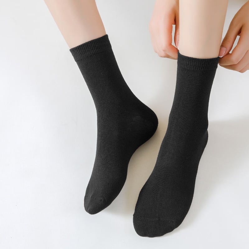 Yiershuang 100% Cotton Women's Mid-Calf Socks