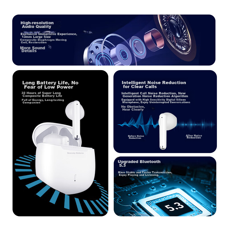 Newmine X9Pro Active Noise Cancelling Earphones