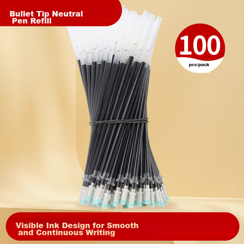Touch Fish 100 Neutral Pen Refills 0.5mm Black Bullet Tip