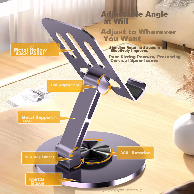 Topvork Carbon Steel Wide Base Phone Stand