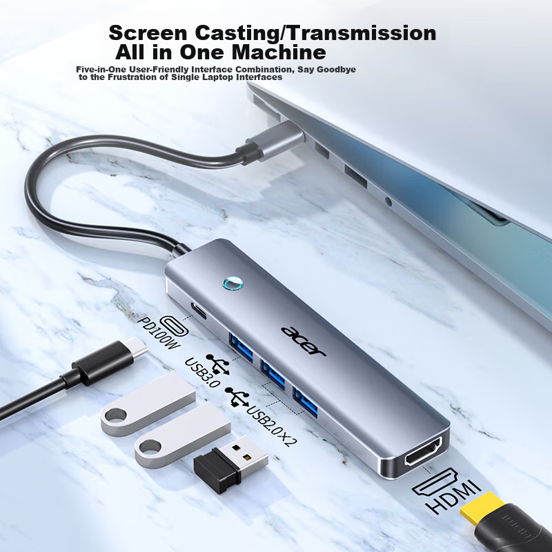 Acer USB to HDMI Docking Station with 5-in-1 Hub