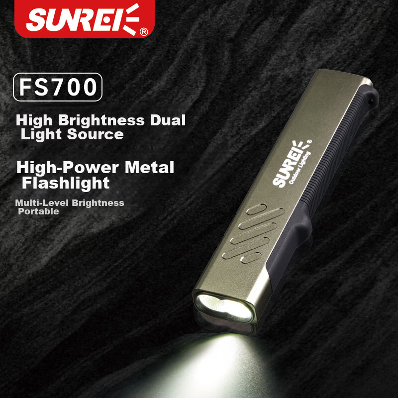 SUNREI High-Intensity Flashlight Outdoor Portable