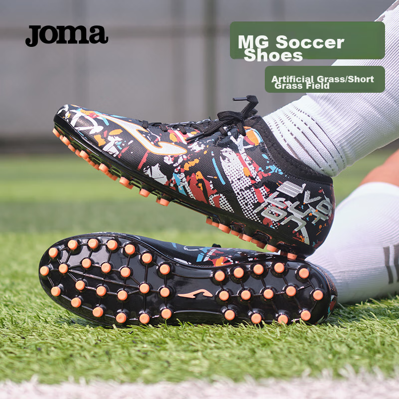 JOMA Spanish Soccer Cleats for Adults and Youth, Black and Gray