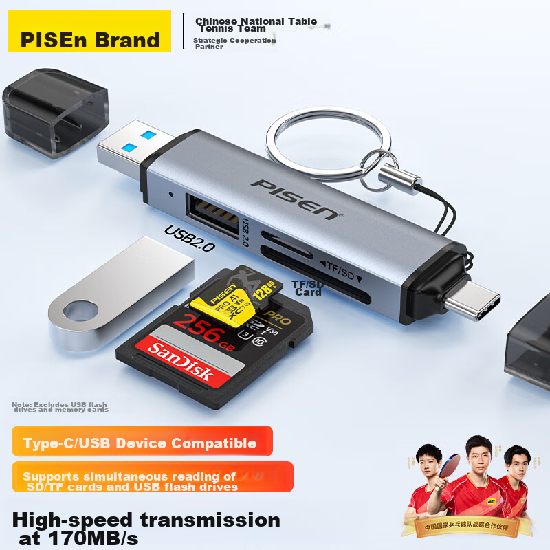 PISEN Huawei NM TF Card Reader USB3.2 Type-C
