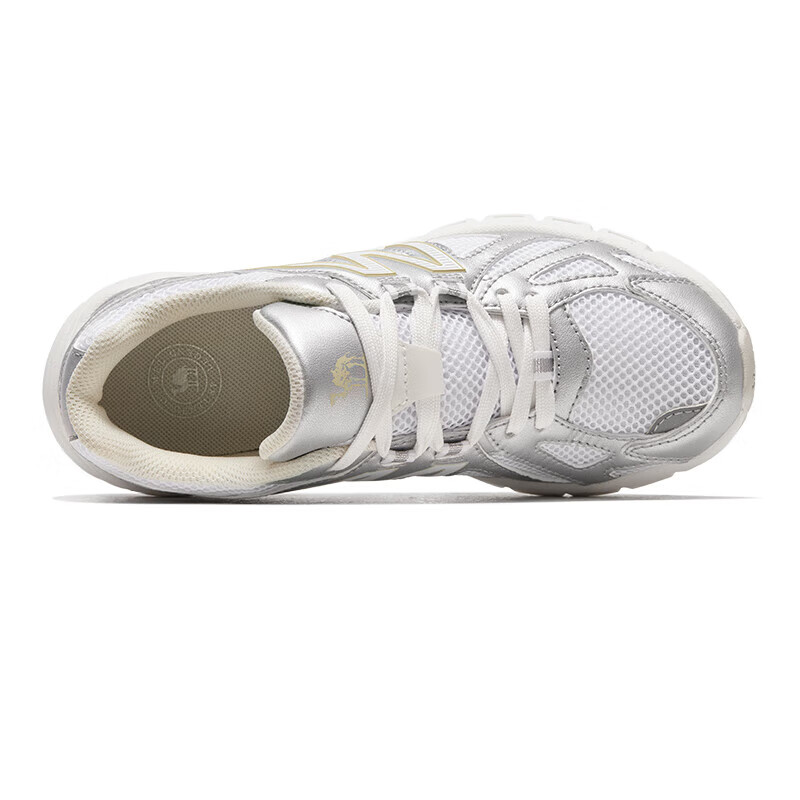 CAMEL Women's Retro Jogging Shoes, Breathable Mesh, White/Silver_0