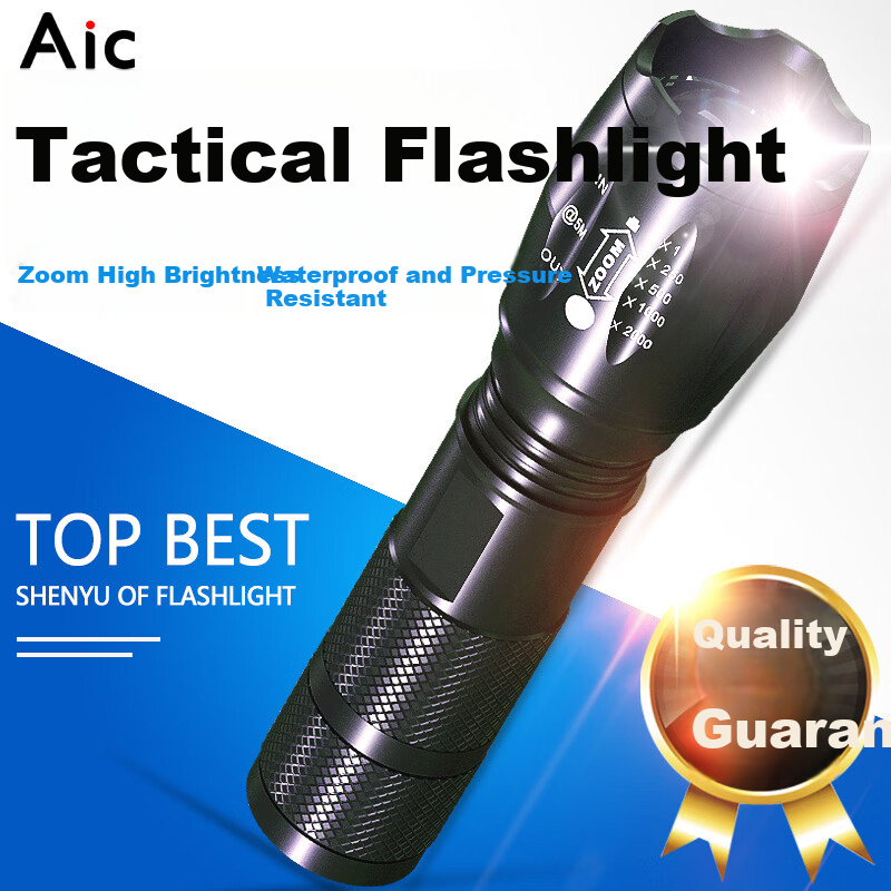 AIC Mini Flashlight - High Brightness Zoomable Outdoor Light