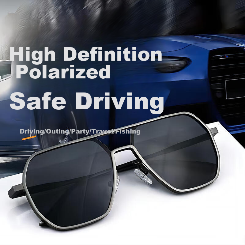 LESCA LUNETIER High-End Square Polarized Sunglasses