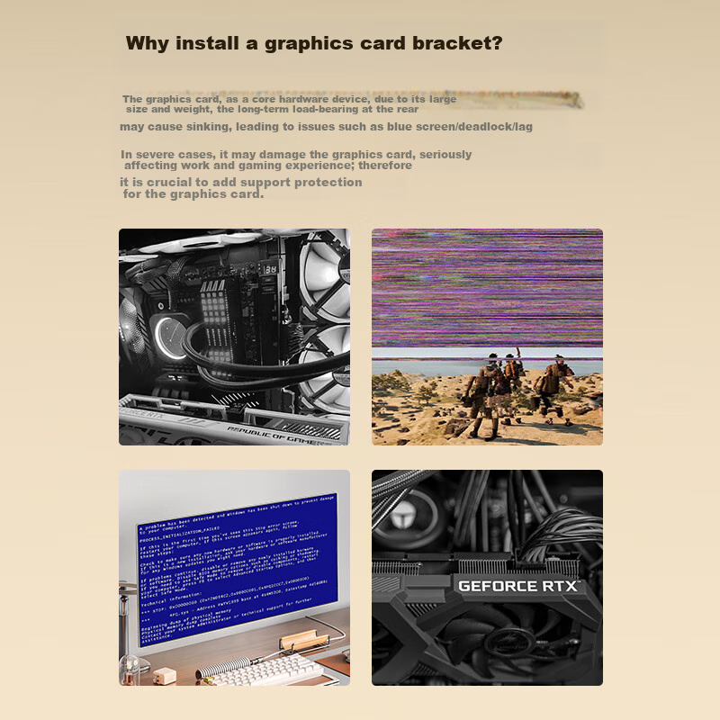 BIAZE Graphics Card Bracket 50/40 Series Magnetic Jack Stand