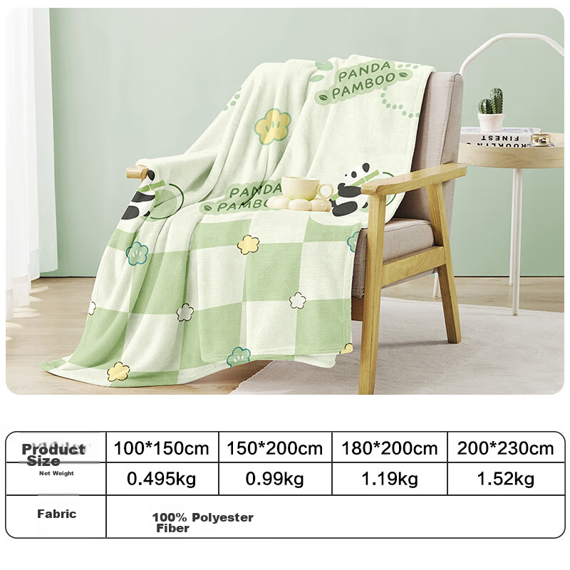 BEYOND Coral Fleece Blanket - Cozy Panda Panbu