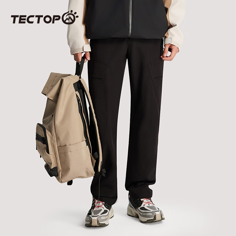 Tantuo Outdoor Softshell Pants Men Autumn Winter Hiking Trousers Classic Black S