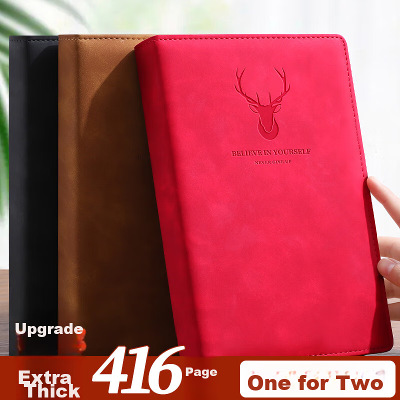 Jiaranheng A5 Notebook - Matcha Green Leather Cover