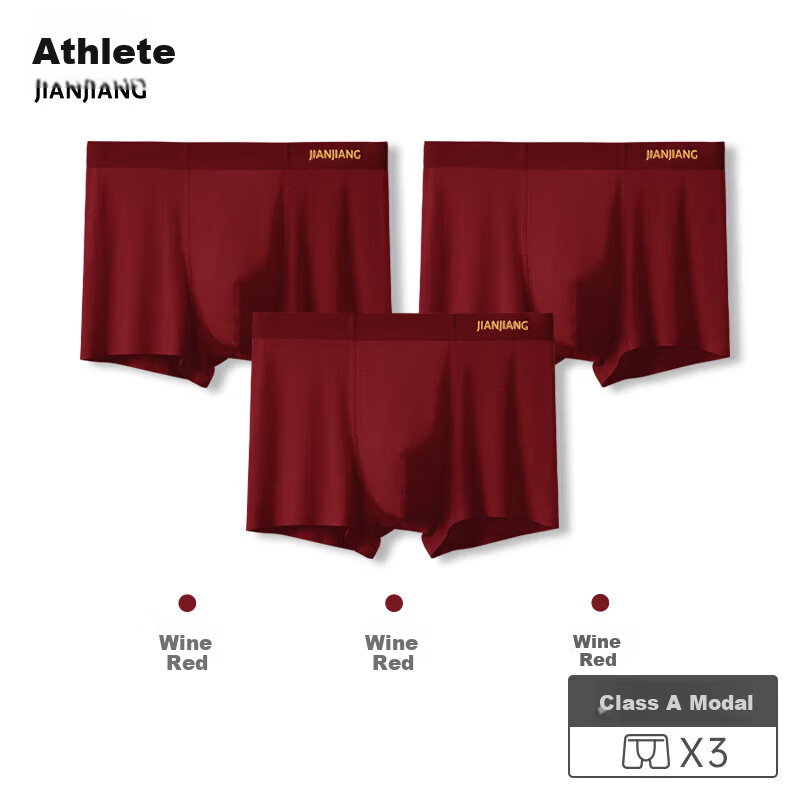 Jianjiang Red Men's Modal Boxer Briefs - Snake Zodiac
