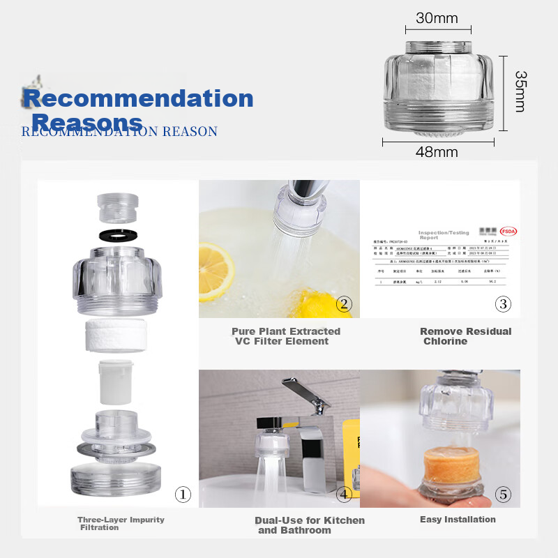 Aroma Sense Faucet Filter - Chlorine Remover & Pressure Boost