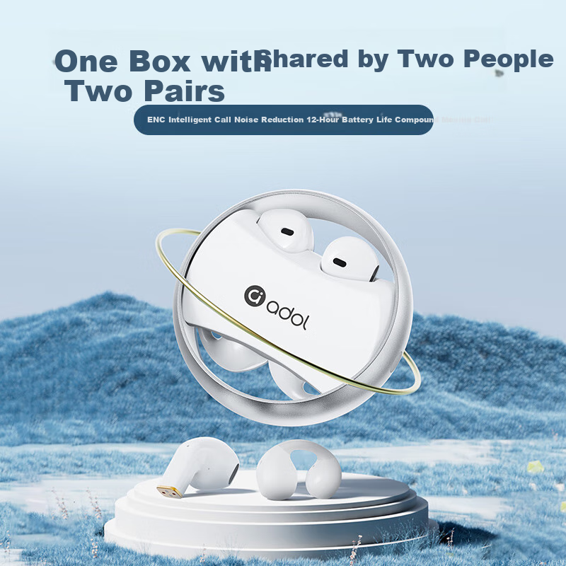 Adol ASUS Bluetooth Dual Earphones Open-Ear Clip