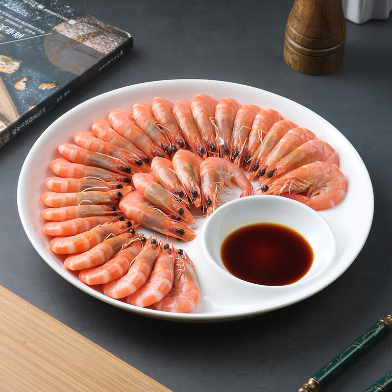 Baijie Ceramic Dumpling Plate with Vinegar Dish