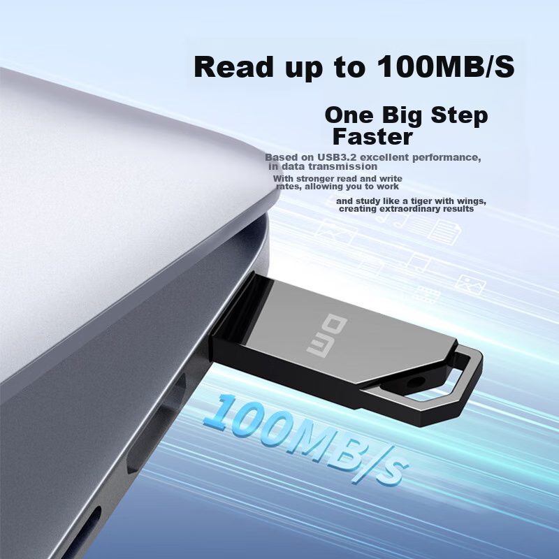 DM Daimai 128GB USB3.2 Flash Drive, Metal PD096 Warrior