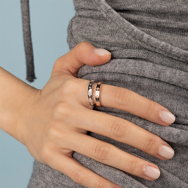 APM Monaco TOIMOI Morse Code Couple Ring, Rose Gold