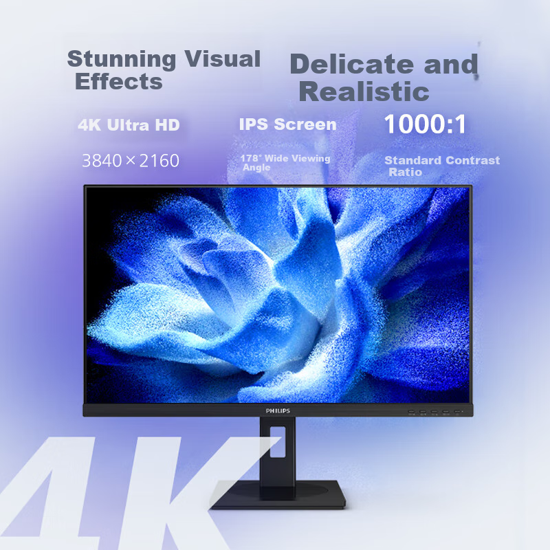 PHILIPS 27" 4K IPS Monitor with Type-C65W