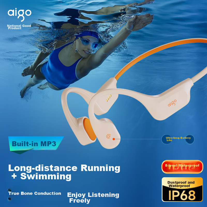 Aigo Bone Conduction Sports Swimming Headphones