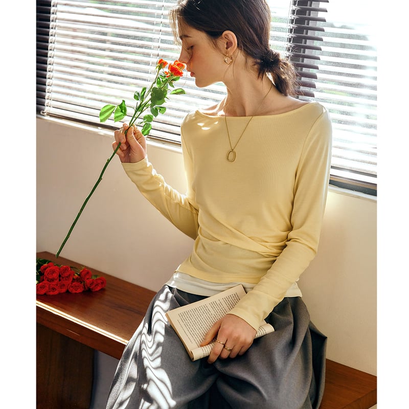 Oulain Yellow French-Style T-Shirt