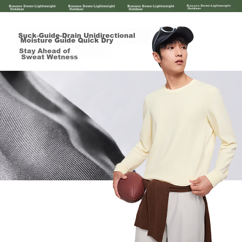 Beneunder Men's Quick-Dry Long-Sleeve T-Shirt