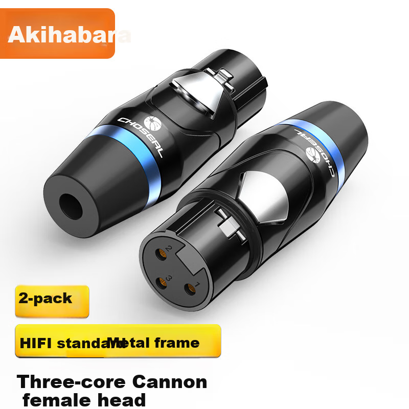 CHOOSEAL Microphone Connector - 4-Pack Alloy Shell