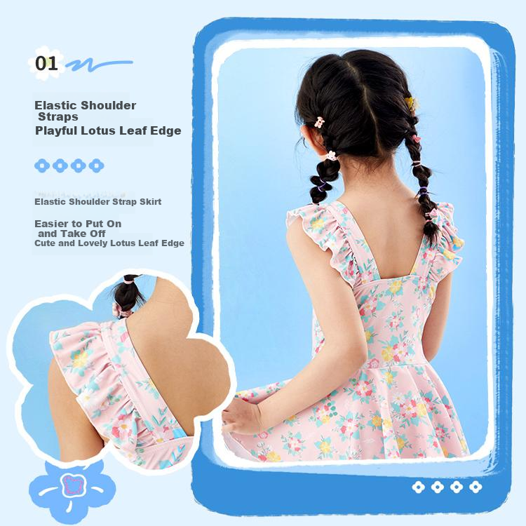 LI-NING Children's Princess One-Piece Swimsuit