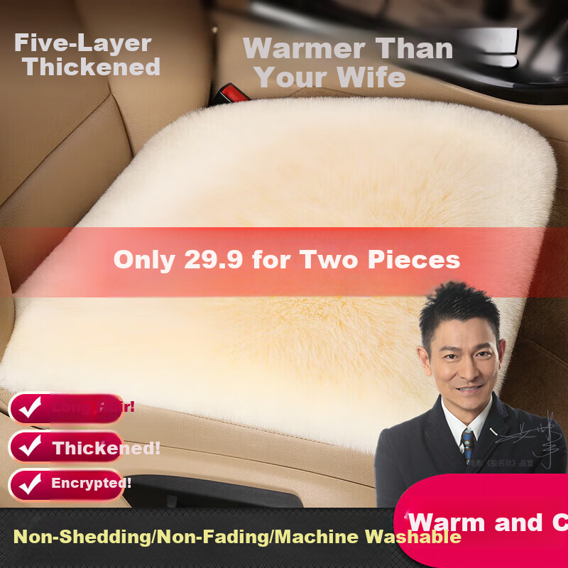 Jiabolan Winter Car Seat Cushion - Thick Plush Wool